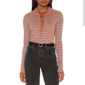 Free People Delilah Top in Rust